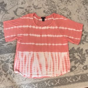 U-Knit Coral Tie Dyed Shirt
